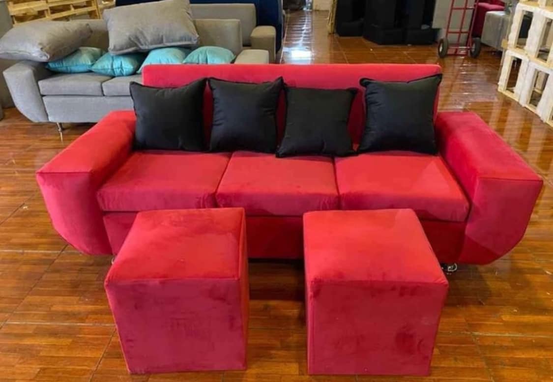 Sofá Tipo Napoleon color Rojo